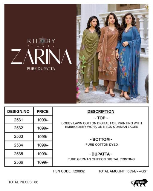 Kilory zarina buy online wholesale dress material